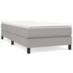vidaXL Cadre de lit sans matelas gris clair 90x200 cm tissu