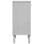 vidaXL Table de chevet SENJA aspect de rotin blanc bois de pin massif