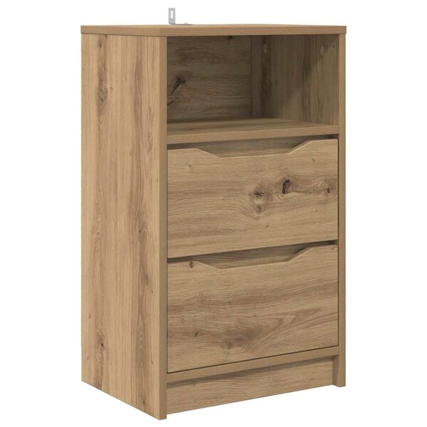 vidaXL Table de chevet avec tiroir Chêne artisanal 40 x 30 x 467 cm