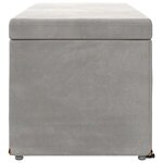 vidaXL Tabouret Gris clair 101 x 41 x 40 cm Velours et Bois Composite