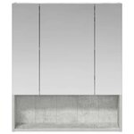 vidaXL Armoire Miroir de Salle de Bain Gris béton 60 x 14.5 x 70 cm