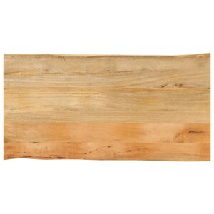 vidaXL Dessus de table 110x60x2 5 cm bord vivant bois massif manguier