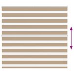 vidaXL Store zèbre marron sable largeur du tissu 155 9cm polyester