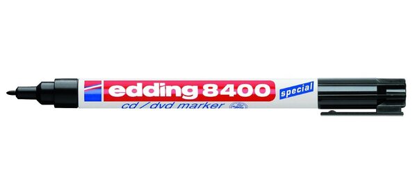 Marqueur Permanent cd/ dvd 8400 pointe ogive 1 mm noir EDDING
