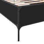 vidaXL Cadre de lit sans matelas noir 100x200 cm