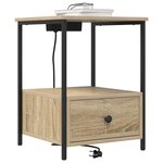 vidaXL Cabinet de chevet avec tiroir Chêne Sonoma 42 x 41 x 56 cm