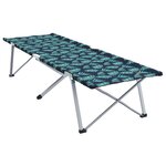 vidaXL Lit de camping pliant Feuille Foret 194 x 62 5 x 42 5 cm