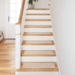 vidaXL Tapis Antidérapants pour Escaliers 15 Pièces Crème 75 x 20 cm PP