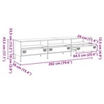 vidaXL Meuble TV jaune moutarde 202x39x43 5 cm acier laminé à froid