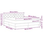 vidaXL Lit à ressort LED avec matelas Rose 180 x 200 cm Velours