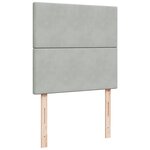 vidaXL Sommier à lattes de lit et matelas Gris clair 90x190 cm Velours
