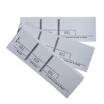 Bloc Passe-partout 100 Feuillets Numérotés De 3 Volets - Format 4 8x15 Cm - Blanc - X 50 - Exacompta