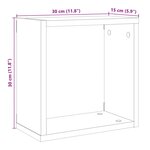 vidaXL Étagères cube murales 6 Pièces vieux bois 30x15x30 cm