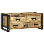 vidaXL Table basse 90x50x38 cm en bois de manguier massif