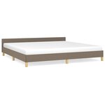 vidaXL Cadre de lit sans matelas taupe 200x200 cm tissu