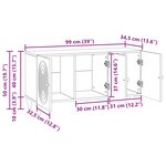 vidaXL Meuble TV 99 x 34 5 x 50 cm Chêne Sonoma Bois d'ingénierie