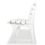 vidaXL Banc de jardin 145 5 cm Plastique Blanc