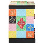 vidaXL Meuble TV Multicolore 100 x 35 x 50 cm Bois de manguier massif