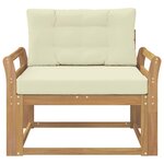 vidaXL Sofa de milieu extérieur Polyester Blanc