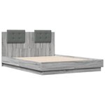 vidaXL Cadre de lit avec tête de lit sonoma gris 135x190 cm