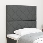 Tête de Lit vidaXL Design Blocs de Diamant Gris Foncé 90 cm Tissu