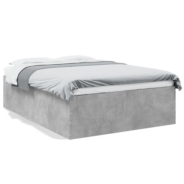 vidaXL Cadre de lit sans matelas gris béton 120x200 cm