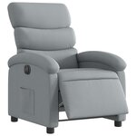 vidaXL Fauteuil inclinable électrique Gris clair Tissu