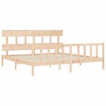 vidaXL Cadre de lit sans matelas 200x200 cm bois massif de pin