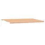 vidaXL Auvent Rétractable Rayé Jaune et Orange 600 × 350 cm