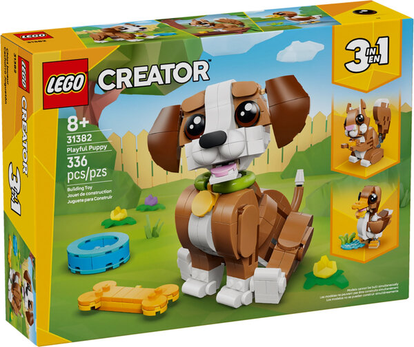 LEGO Creator 3-en-1 Les adorables animaux : Chiot joueur 31382