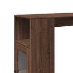 vidaXL Table de bar avec étagères chêne marron bois d'ingénierie