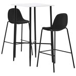 vidaXL Ensemble de bar 3 Pièces Tissu Noir