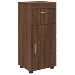 vidaXL Ensemble d'armoire de salle de bain TULUM Chêne brun