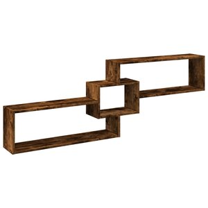 vidaXL Armoire murale 158x18x53 cm chêne fumé bois d'ingénierie