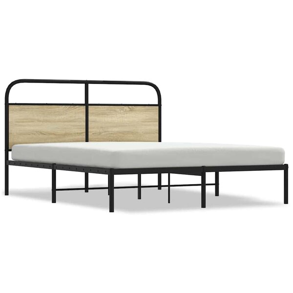 vidaXL Cadre de lit sans matelas 160x200 cm chêne sonoma