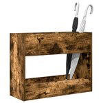 vidaXL Porte-parapluie Chêne fumé 65 x 24 x 50 cm Bois d'ingénierie
