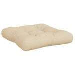 vidaXL Coussins de palette lot de 2 beige tissu