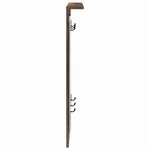 vidaXL Porte-manteau mural avec étagère Chêne fumé 84 x 10 x 80 cm