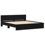 vidaXL Cadre de lit Chêne noir 203 x 185 x 70 cm Bois d'ingénierie