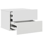 vidaXL Table de chevet Blanc 40x30x30 cm Bois d'ingénierie