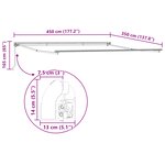 vidaXL Auvent Rétractable Manuel Rouge 450x350 cm