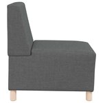 vidaXL Unité de Sofa Modulaire Sans Accoudoirs 3 Pièces Gris foncé