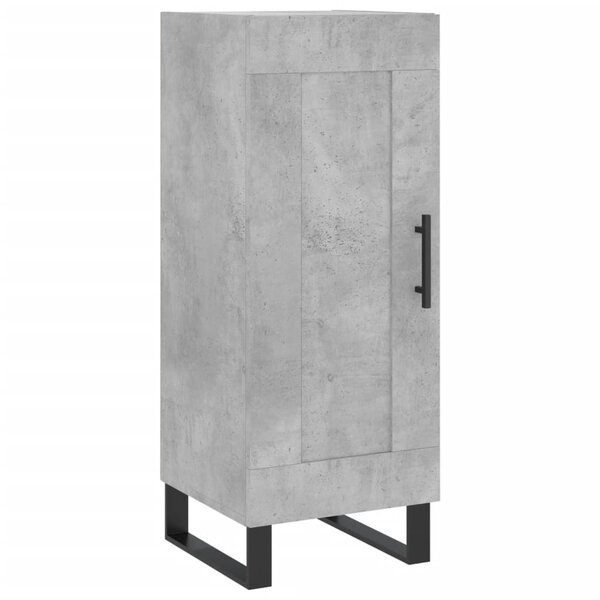 vidaXL Buffet Gris béton 34 5x34x90 cm Bois d'ingénierie