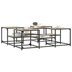 vidaXL Table basse chêne sonoma 121x121x40 cm bois d'ingénierie