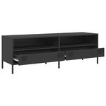 vidaXL Meuble TV noir 135x39x43 5 cm acier laminé à froid