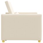 vidaXL Canapé-lit escamotable simple Blanc crème 90 x 165 x 87 cm