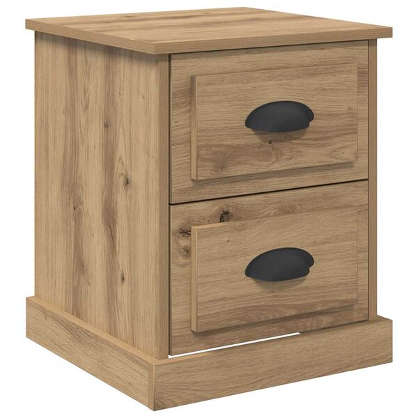 vidaXL Cabinet de chevet avec tiroir chêne artisanal 39 x 39 x 47.5 cm