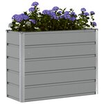 vidaXL Jardinière Gris clair 100 x 40 x 75 cm Acier