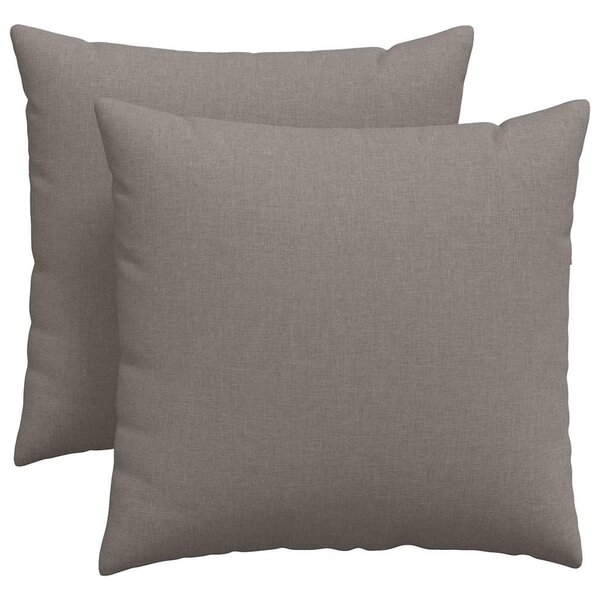 vidaXL Coussins de canapé 2 pc tissu Taupe 45 x 45 cm