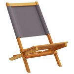 vidaXL Chaises de jardin pliantes lot de 8 tissu et bois massif